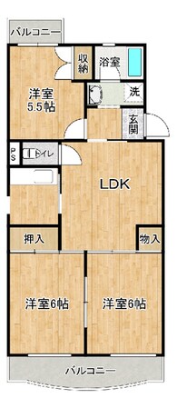 松代パークハイツの物件間取画像